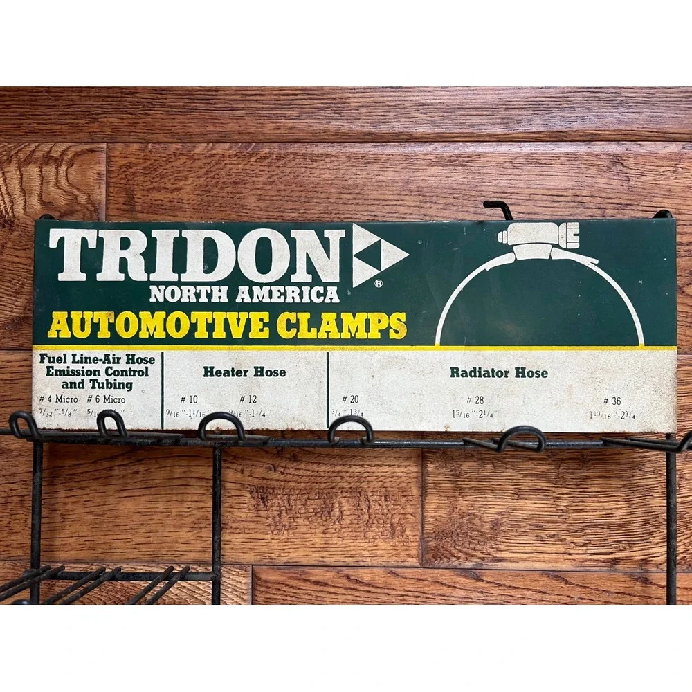 Vintage Tridon Automotive Clamp Sales Display Rack Metal Wire Organizer‎